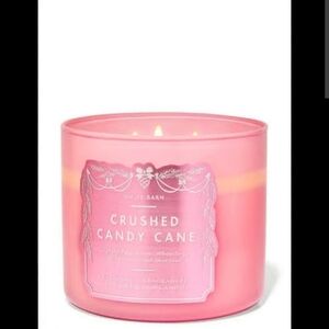 New Bath & Body Works crushed candy cane 3 wick 14.5 oz candle
